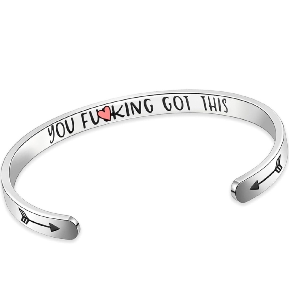 Inspirational Silver Bracelet